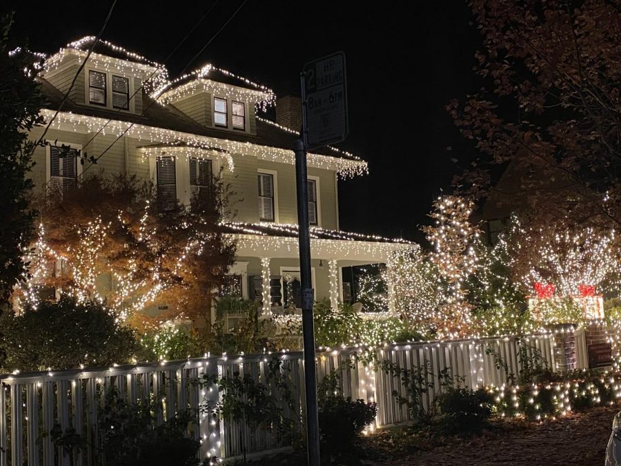 Christmas decorations took over this Palo Alto house in early December.