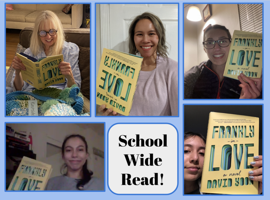 Students and Staff with their copies of Frankly in Love. (Photos courtesy of Tina Ehsanipour).