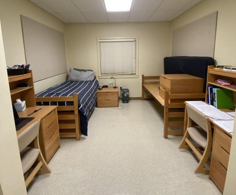 Each student now gets their own dorm room, allowing them to quarantine and follow social distancing protocols. (Photo courtesy of sophomore Joshua Banos)